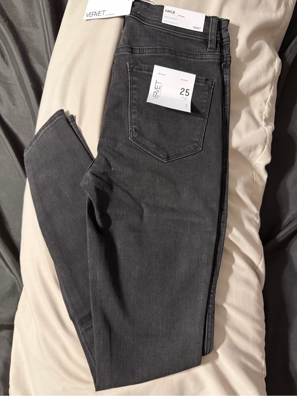 NWT VERVET by Flying Monkey Haylie High Rise Button Fly Skinny Jeans 25